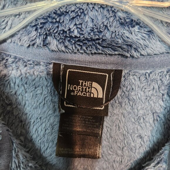 The North Face Blue Gray Osito Fuzzy Fleece Jacket Women's Size S/P Full Zip - Picture 10 of 16